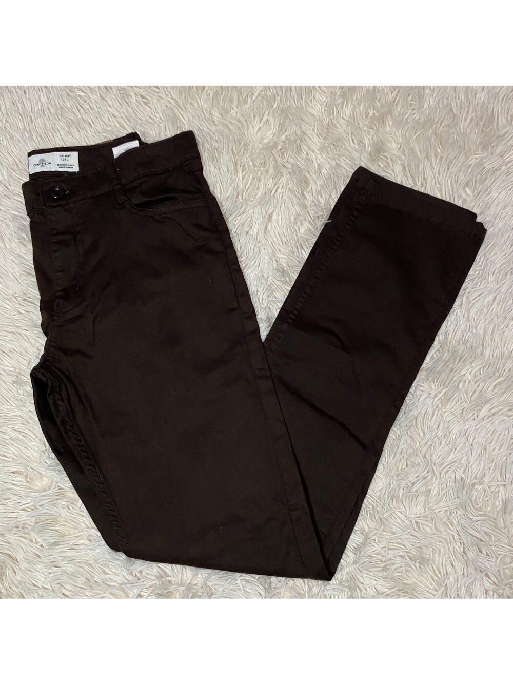 Craft + Flow| Boys Brown straight leg pants